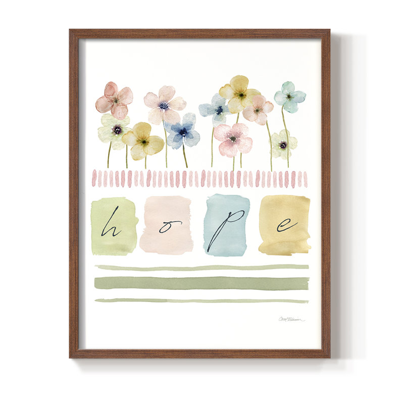 Hope Framed Print - Solid Wood, Walnut, 15" H x 12" W
