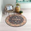 Tapis oriental crème / bleu marine / orange Christa-161330342