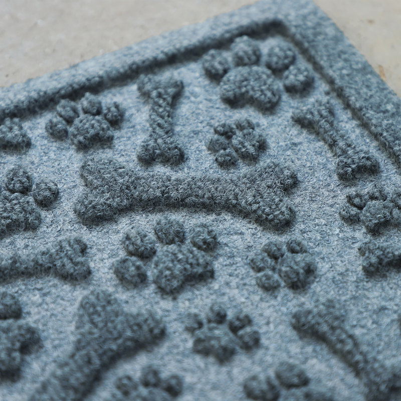 WaterHog® Paws & Bones 18 in. x 28 in. Indoor Outdoor Pet Mat, Bluestone, 18" L x 28" W