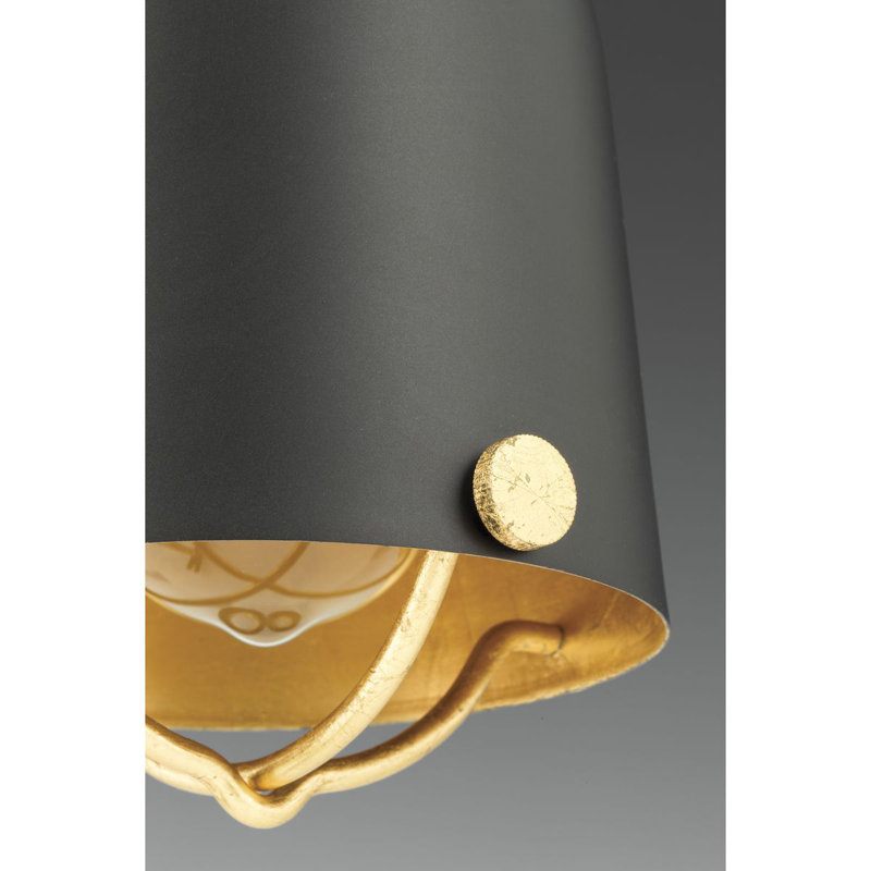 Luminaire suspendu à 1 lumière Robbs, Noir, H 25 po x l 12,75 po x P 12,75 po