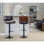 Tabouret de bar pivotant réglable, noir