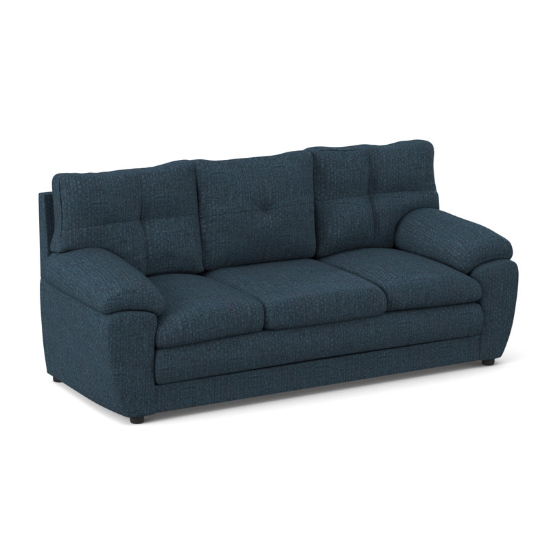 Kenn Upholstered 84'' Sofa, Bronco Peacock