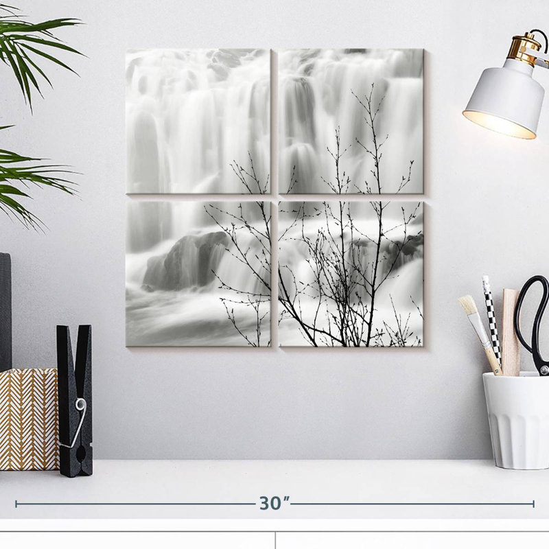 Alvord BW Waterfall, 18" H x 18" W