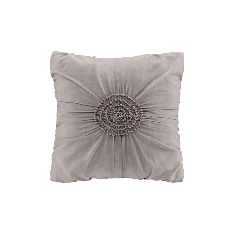 Lit de jour réversible gris foncé avec coussin décoratif Puckered Diamond