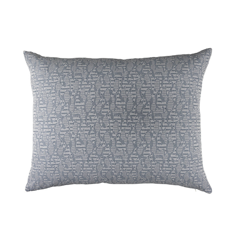 River Abstract Cotton Blend Throw Pillow