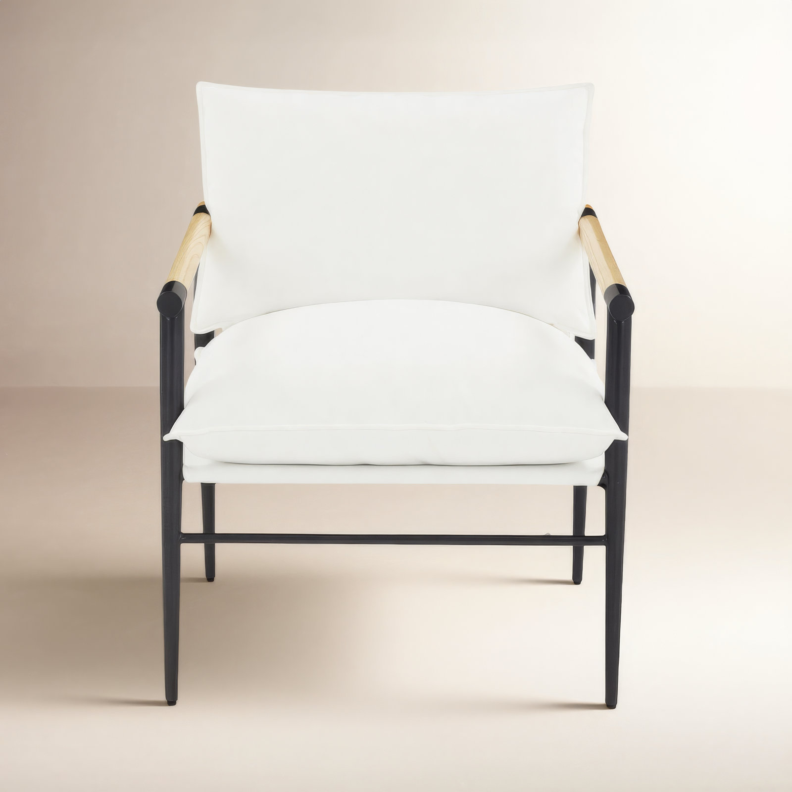 Kala Armchair, White Polyester Blend