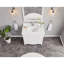 36" Cadet Finish Solid Wood Sink Vanity  With 1' Artificial Stone Top-25876158
