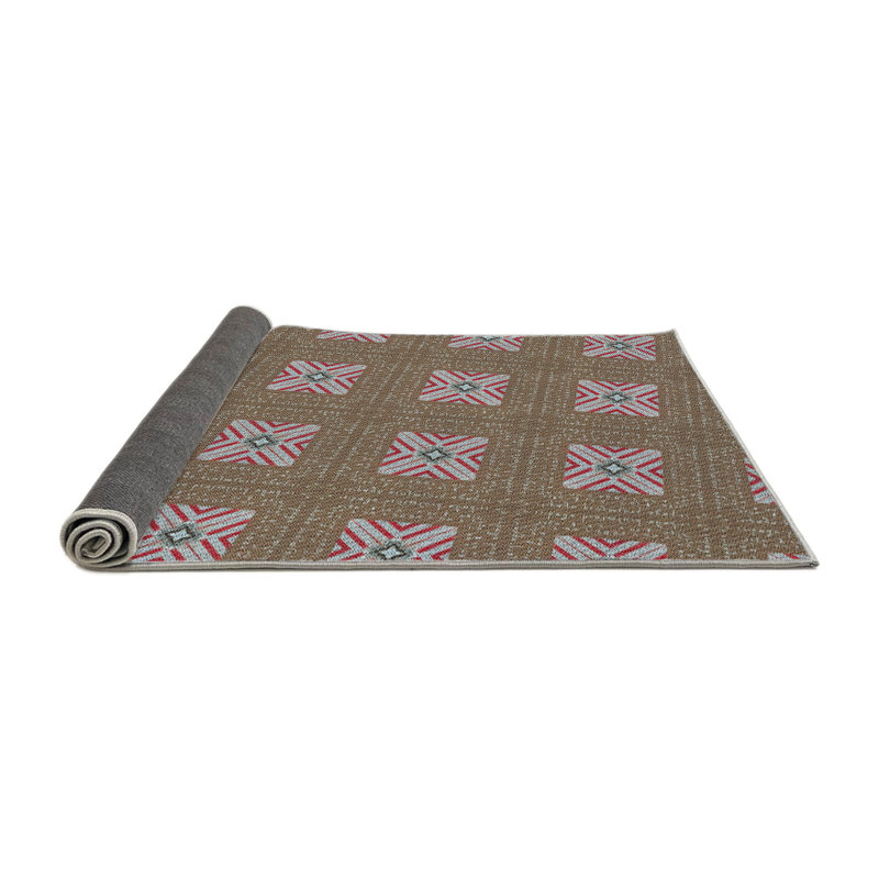 Tapis gris / rose Power Loom, Rond 8 pi