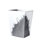 Mike + Ally Luxury Lave White Silver Enamel Wastebasket for Bathroom & Bedroom