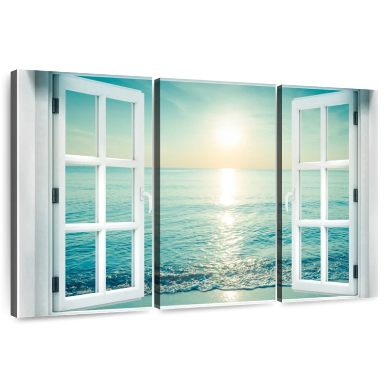  «Window To Seascape, H 14 po x l 23 po