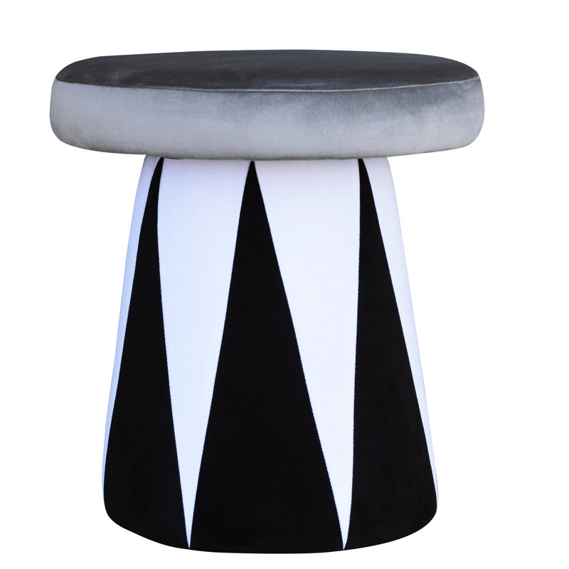 Solid + Manufactured Wood Accent Stool, Grey