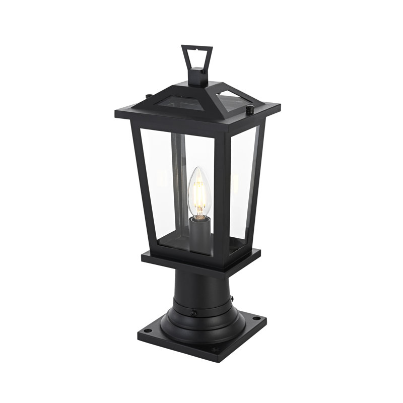 Lampadaire d'extérieur noir 7 pouces Jamila