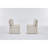 Modern Linen Upholstered Armless Dining Chair Set With Casters And Storage - Set Of 2, Beige