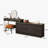 High-quality Makeup Vanity Set,Power Outlet, Glass Top,Corner,Very easy to assemble,Includes makeup stool-1889310593
