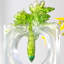 Sculpture florale élégante en cristal melon amer doux-amer