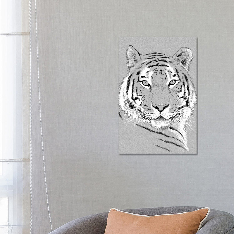 Tiger Sketch by Alberto Perez - Wrapped Canvas Print, 66.04 cm H x 45.72 cm W