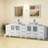  96" Double Bathroom Vanity Set with Mirror-27042736