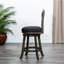 Tabouret pivotant gris vieilli de 30 po avec tissu gris anthracite-1515323216-1515323218
