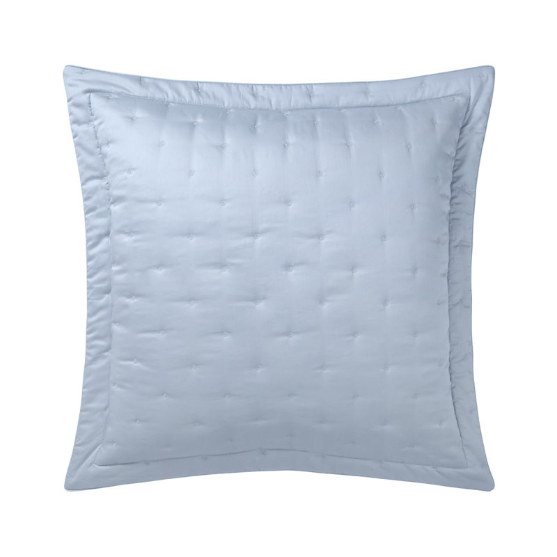 Triomphe Sateen Sham, Celeste, Euro