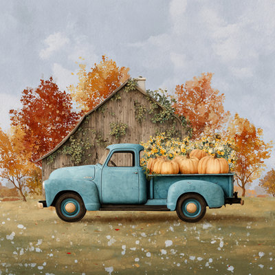 Country Valley Tractor Wrapped Canvas Wall Art