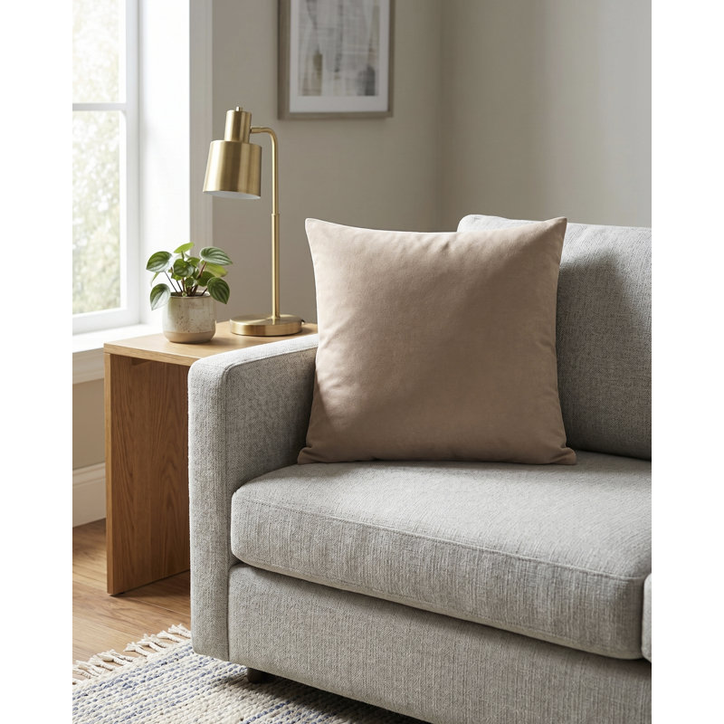 Coussin en coton Denny, Housse de coussin seulement - sans coussin, Bleu très foncé, Square 20"