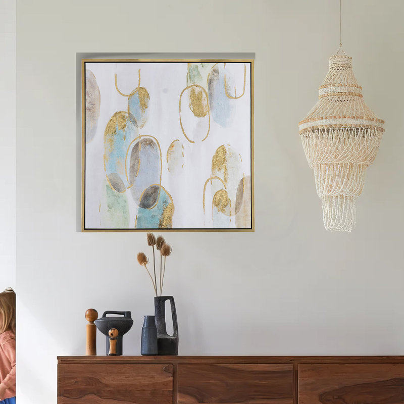 Peinture abstraite encadrée sur toile
