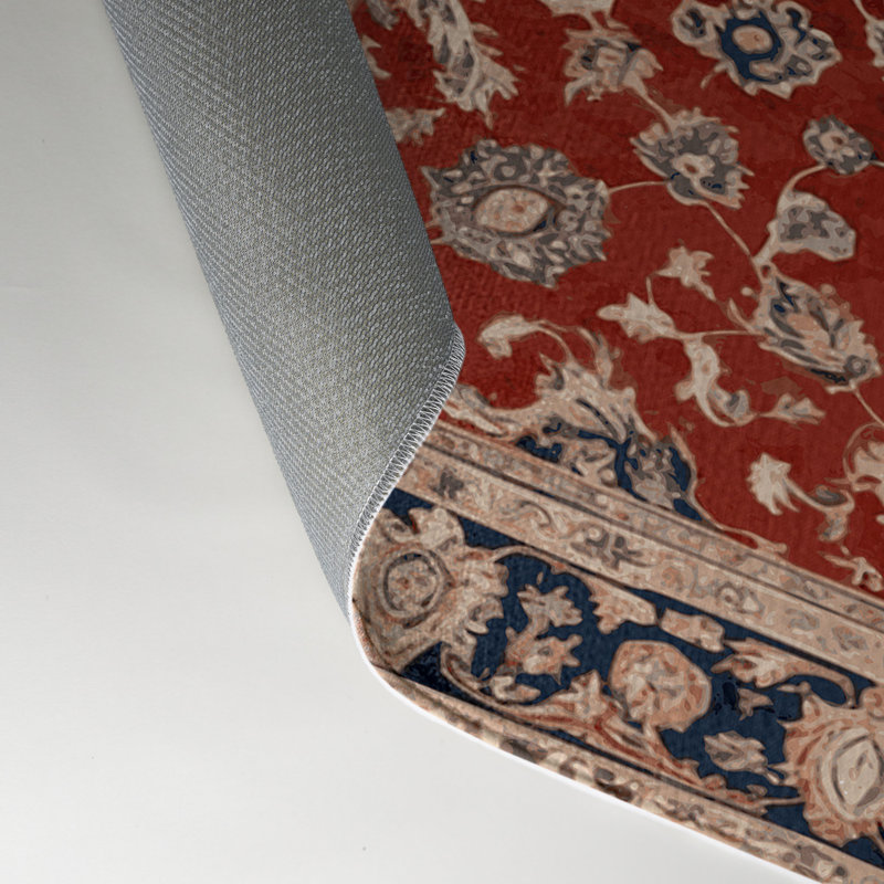 Tapis d'intérieur et d'extérieur brun Persian, Rectangle 5 pi x 7 pi