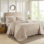 Couvre-lit très grand réversible kaki - 3 pièces de style chic-120469746-120469749