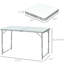 Table de camping pliante réglable en hauteur 47 po - Léger, portable, pour le garage, pique-nique, léger portable réglable, espaces intérieurs