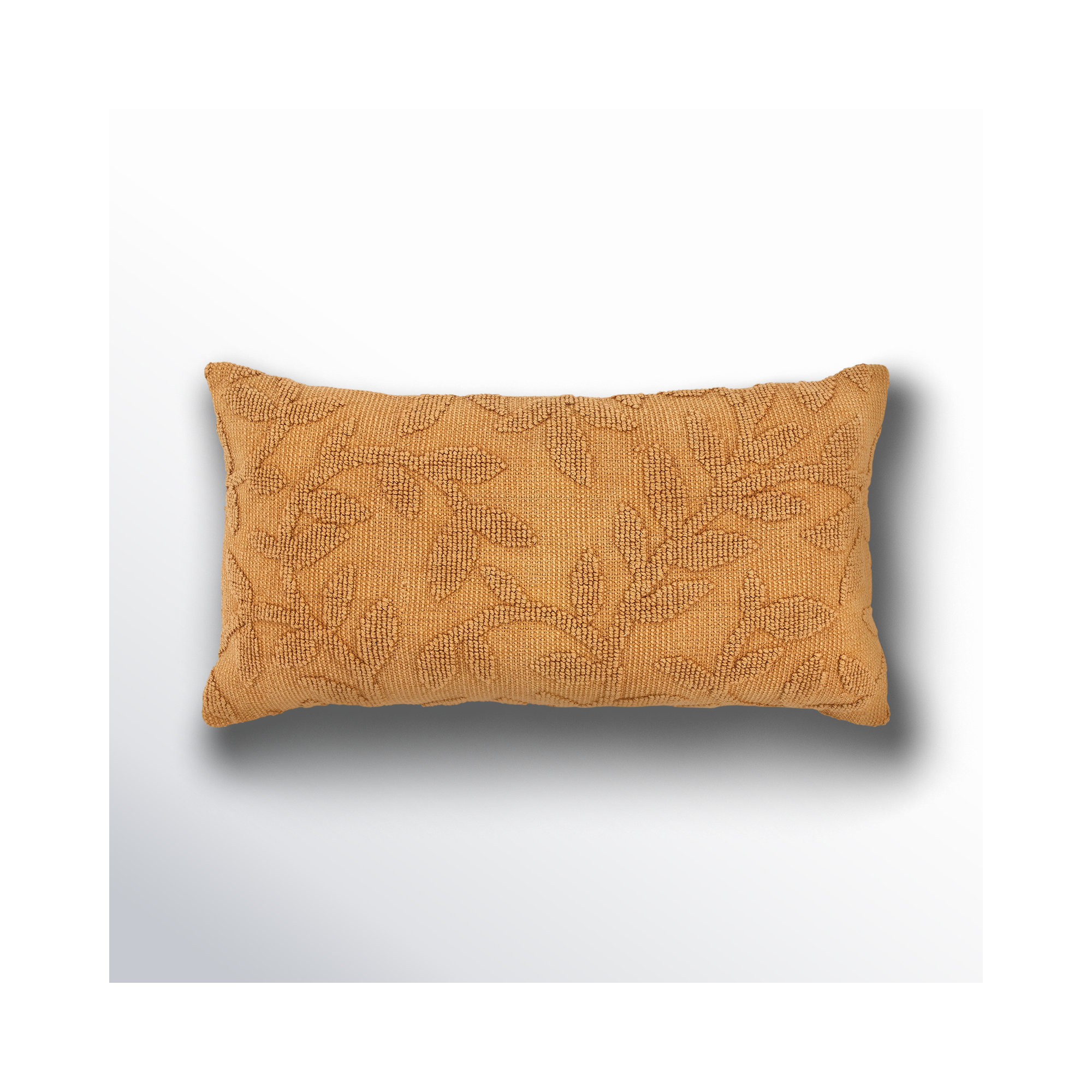 Bess Floral Lumbar Throw Pillow, Pumpkin