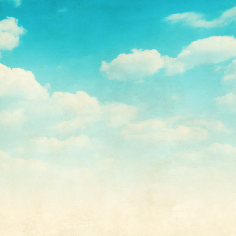Image grunge du ciel bleu avec des nuages par Elenavolkova - photographie sur toile tendue, H 12 po x l 12 po x P 1,25 po