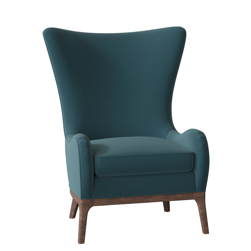 Casper Upholstered Wingback Chair, Espresso, Turquoise (8789 91)