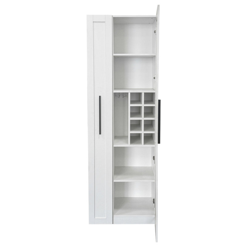 Expandable Pull - Out, Multi Tier 5 Layer Kitchen Pantry, Cabinet, Glass Doors Shelf,