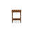 3-Piece Granbury Bed Set with Button Tufted Queen Wood Bed Frame and 2 Antique Walnut Wood Nightstands - Brown faux Leather with Brown Texture and Black Legs-1181770968