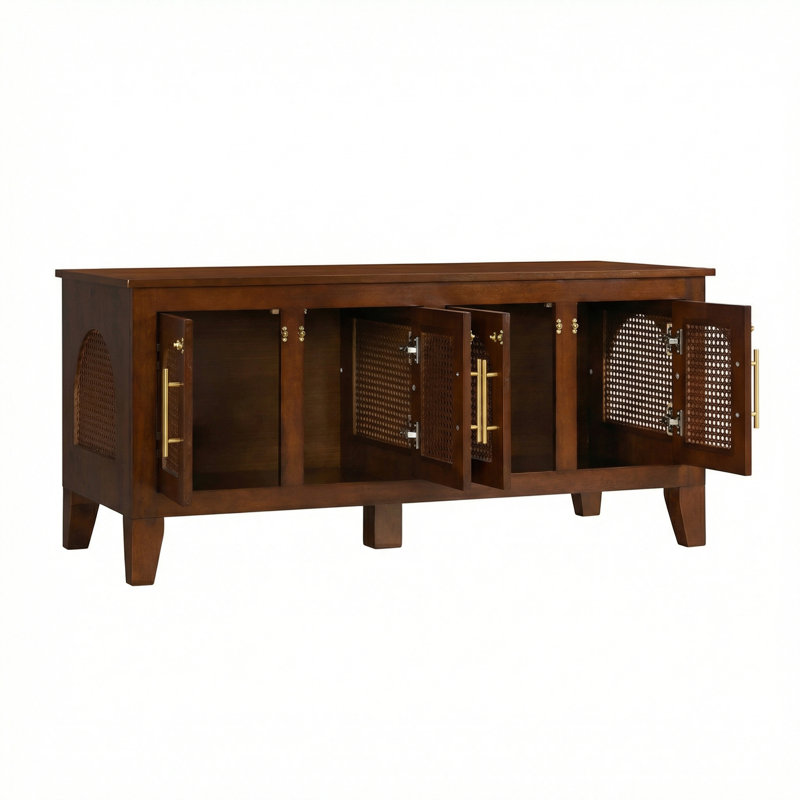 Armoire pour chien en rotin Aldercrest, Noyer