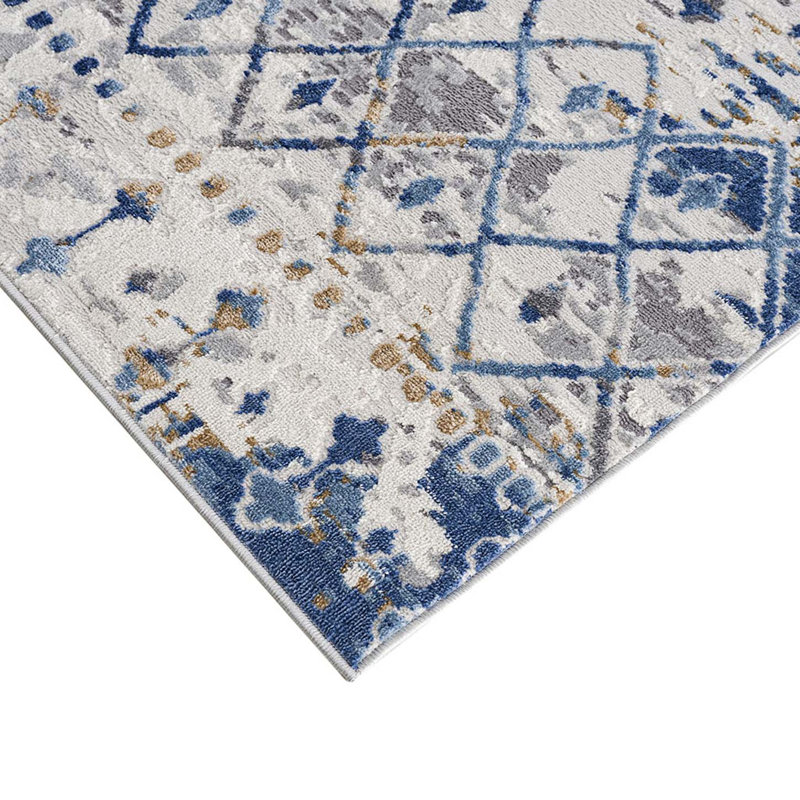Tapis marocain, tapis tissé, Rectangle 5 pi 3 po x 7 pi