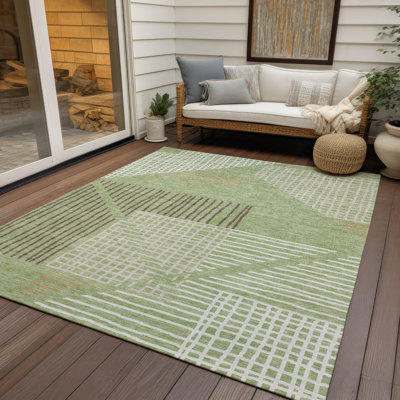 Machine Washable Indoor/Outdoor Jenning ACN2270 Stripes Rug