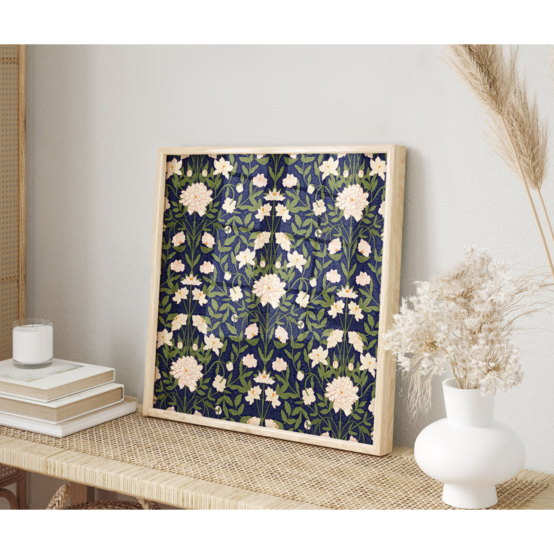 «Botanical William Morris Style V», reproduction d'art classique sans cadre, H 18 po x l 18 po