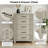 Shalyce 45.7" H Solid Wood 5-Drawer Chest Mid-Century Modern Fluted-1141932202