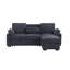 Canapé-lit modulaire réversible en tissu chenille gris anthracite de 91 po avec rangement Marcello-700866702