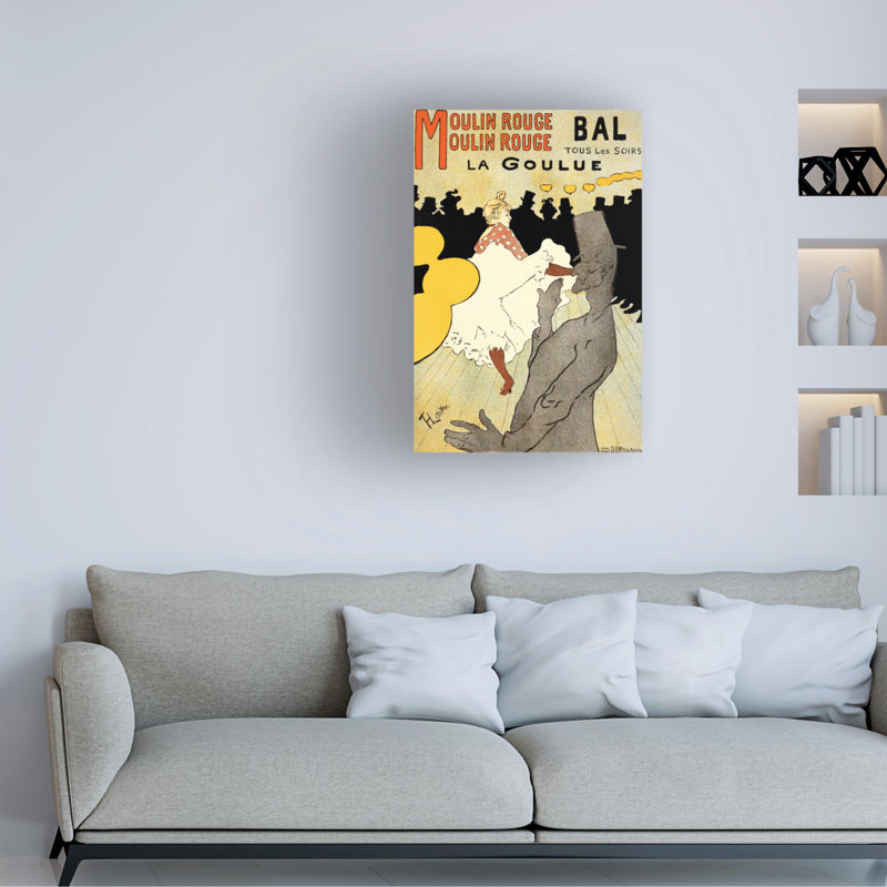 Henri De Toulouse-Lautrec Reproduction Of A La Goulue At The Moulin Rouge, Paris Canvas Art, 47" H x 30" W