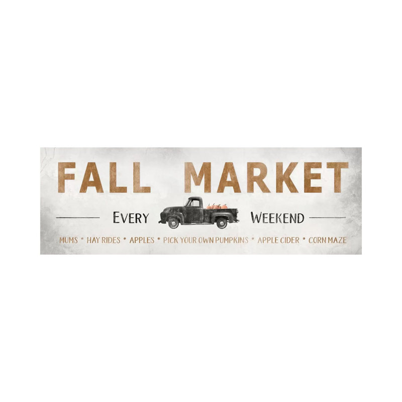 Fall Market by Lori Deiter - Wrapped Canvas Panoramic Print, 30.48 cm H x 91.44 cm W x 1.91 cm D