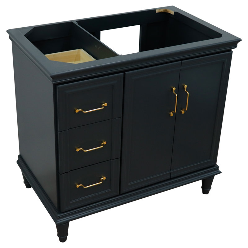Base de meuble-lavabo simple 36 po seulement, Gris foncé