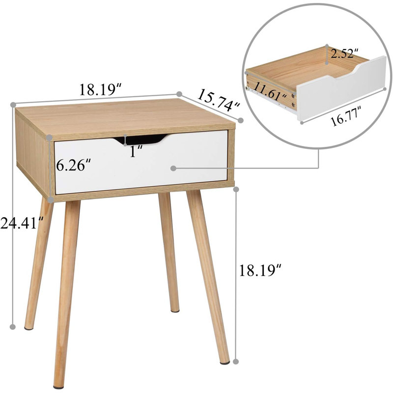 Kazwell 18.12'' W Nightstand