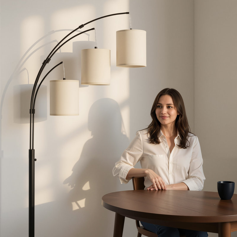 Lampe sur pied à arc 3 lumières 80 "80