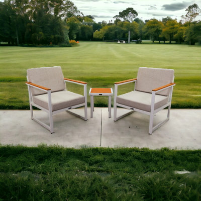 Catalina Teak 2 - Person Patio Conversation Sets with Cushions
