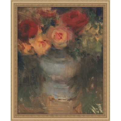 Sorbet pivoines - peinture sur toile encadrée