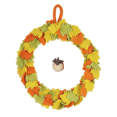 Faux Wool / Felt Felt 12.5'' Wreath