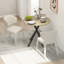 HOMCOM 80cm Round Dining Table, Industrial Kitchen Table with Steel Legs-648340203-648340207