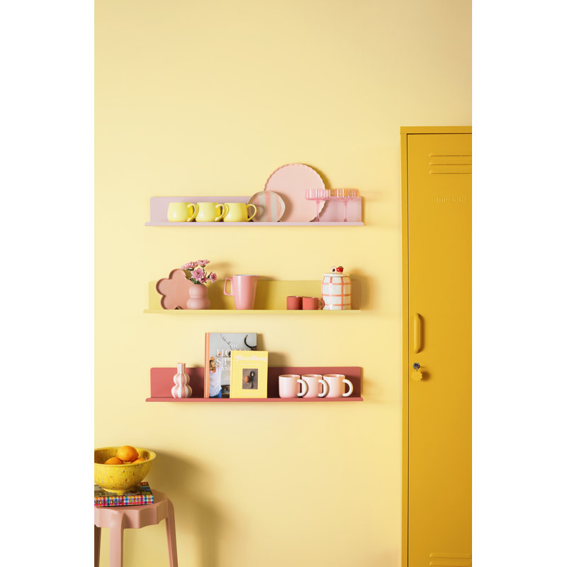 Organize + Display Floating Shelf, 4.7" H x 33.5" W x 5.1" D, Blush